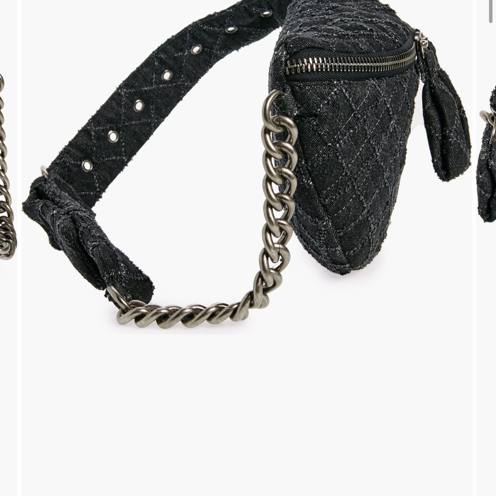 Kurt Geiger Brixton belt bag denim black NWT - Picture 3 of 12
